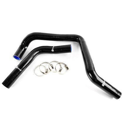 G-PLUS Silicone Radiator Coolant Hose Pipe Kit Clamps Compatible with Honda Civic Ek4/9 Type R Dc2 Dohc B16a/B B18c 1994-1999(Not for CRX EG6 B16A), Black