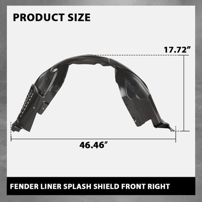 G-PLUS Fender Liner Splash Shield Front Right Compatible with Jaguar XF XFR XFR-S 2012-2015 C2Z22403