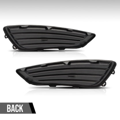 Fog Light Lamp Assembly Trim Bezel Cover Compatible with Ford Focus S/SE Models 2015 2016 2017 2018 Matte Black Front Left Driver Side FO1038150 + Right Passenger Side FO1039150