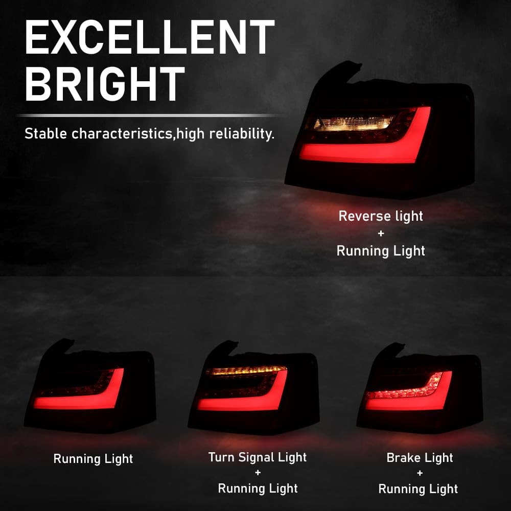 G-PLUS LED Outer Tail Light Assembly Rear Brake Lamp Right Passenger Side Compatible with Audi A6 C7 2012-2016,Not Fit for S Line/TDI / S6 Model 4G5945094A, 4G9945094B Luces Traseras
