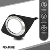 G-PLUS Front Bumper Fog Light Cover Trim Bezel Pair Compatible with Toyota RAV4 2009-2012 521270R040, 521280R040