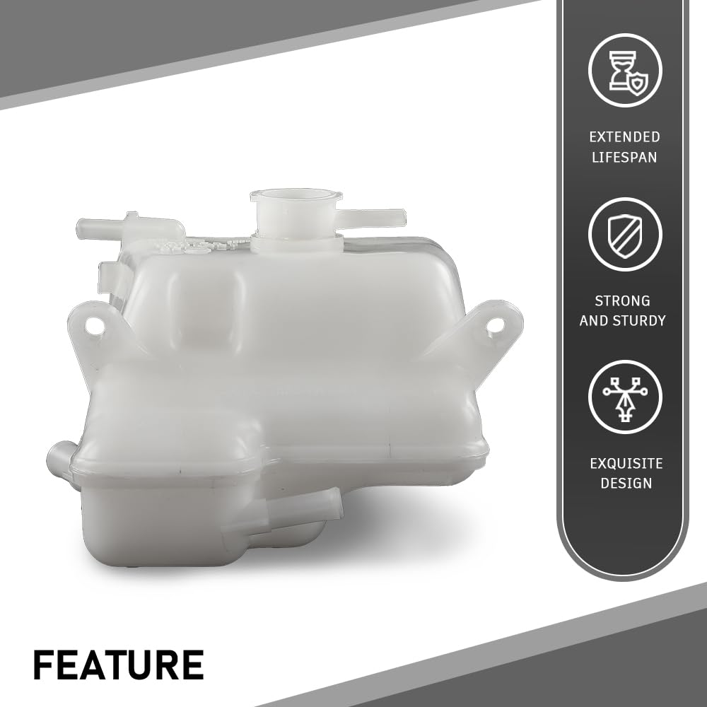 G-PLUS Radiator Coolant Overflow Tank Reservoir w/ Sensor White, Compatible with Mazda RX-8 2004-2011, N3H1-15-351G