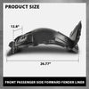 G-PLUS Front Passenger Side Forward Fender Liner Fit Benz GLE300d 2016,Fit Benz GLE350/GLE400 2016-2019,Fit GLE43/GLE450 AMG 2016-2019,Fit GLE550/GLE550e 2016-2018 1668802905, MB1249187