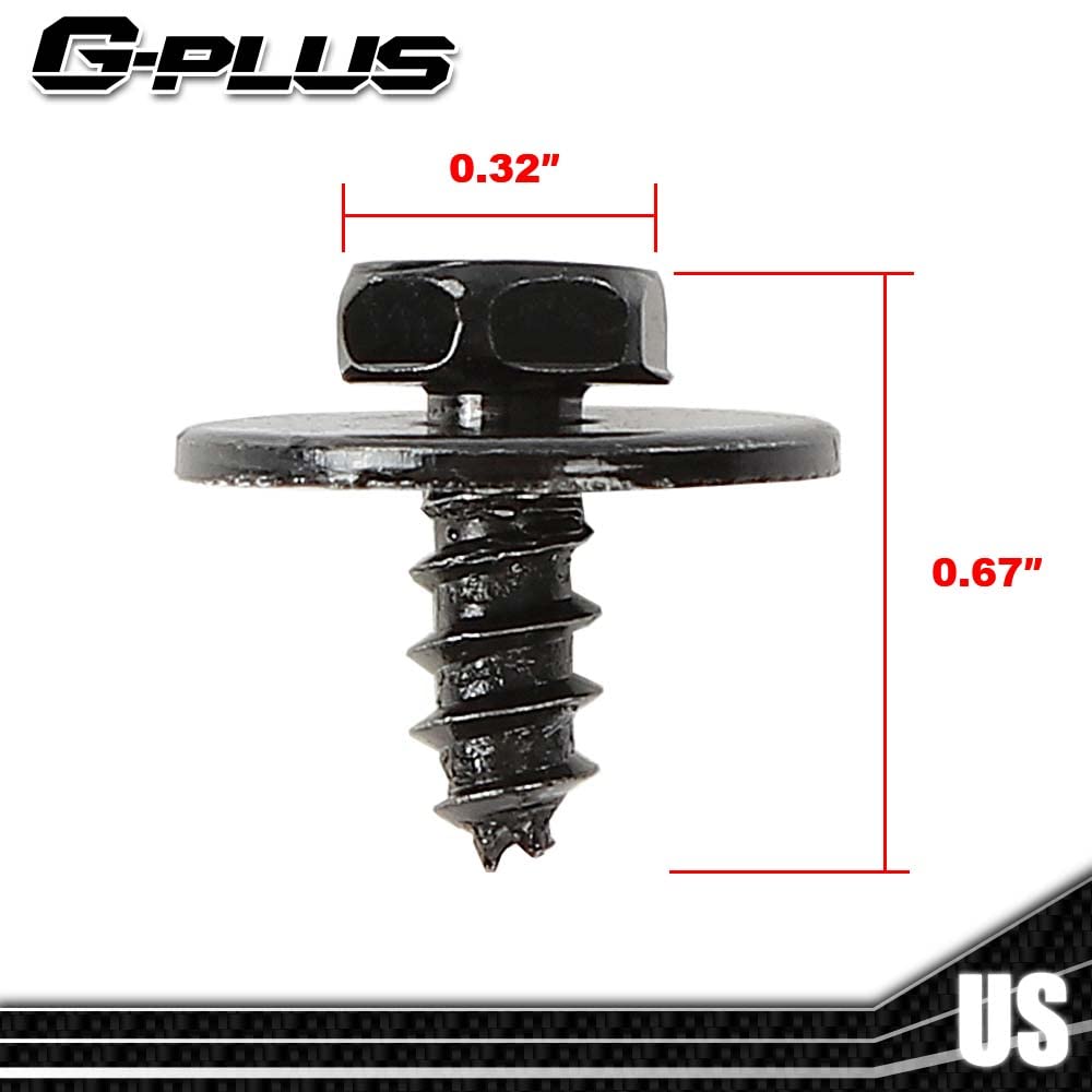 G-PLUS Metal automobile screw body fender bumper retainer U-nut clip gasket fastener 40Pcs Compatible with BMW 1er - E81 - E82 - E87 - E88 - F20