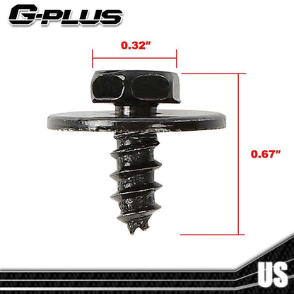 G-PLUS Metal automobile screw body fender bumper retainer U-nut clip gasket fastener 40Pcs Compatible with BMW 1er - E81 - E82 - E87 - E88 - F20