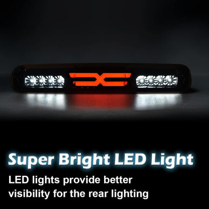G-PLUS LED Third TailType X Brake Light High Mount Stop Lamp Reverse Light Turn Signal Light Compatible with Chevy Silverado/GMC Sierra 1500 2500 3500 & HD Models 1999-2006 5978318 16525205 Clear Lens