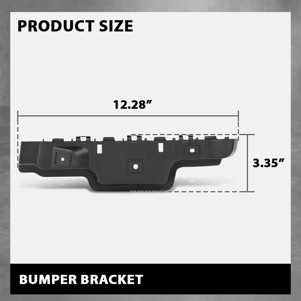 G-PLUS Bumper Bracket Front Left & Right Upper Stiffener Compatible with Cadillac SRX (submodel: Base, Luxury, Performance, Premium) 2010-2016 GM1043113, GM1042113, 22806471, 22806472 Black
