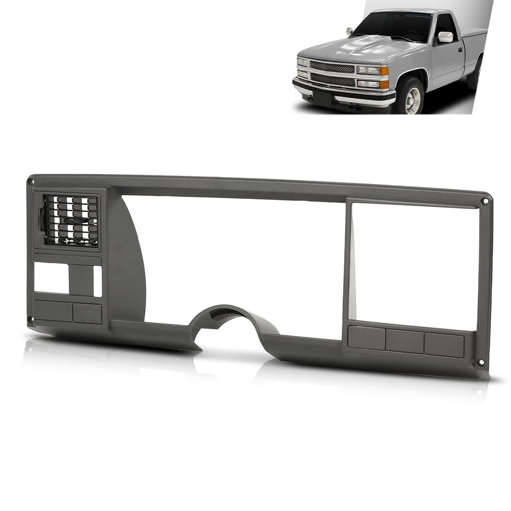 G-PLUS Speedometer Dash Bezel Trim Compatible with Chevy Silverado GMC Sierra Truck 1988-1994 Gray
