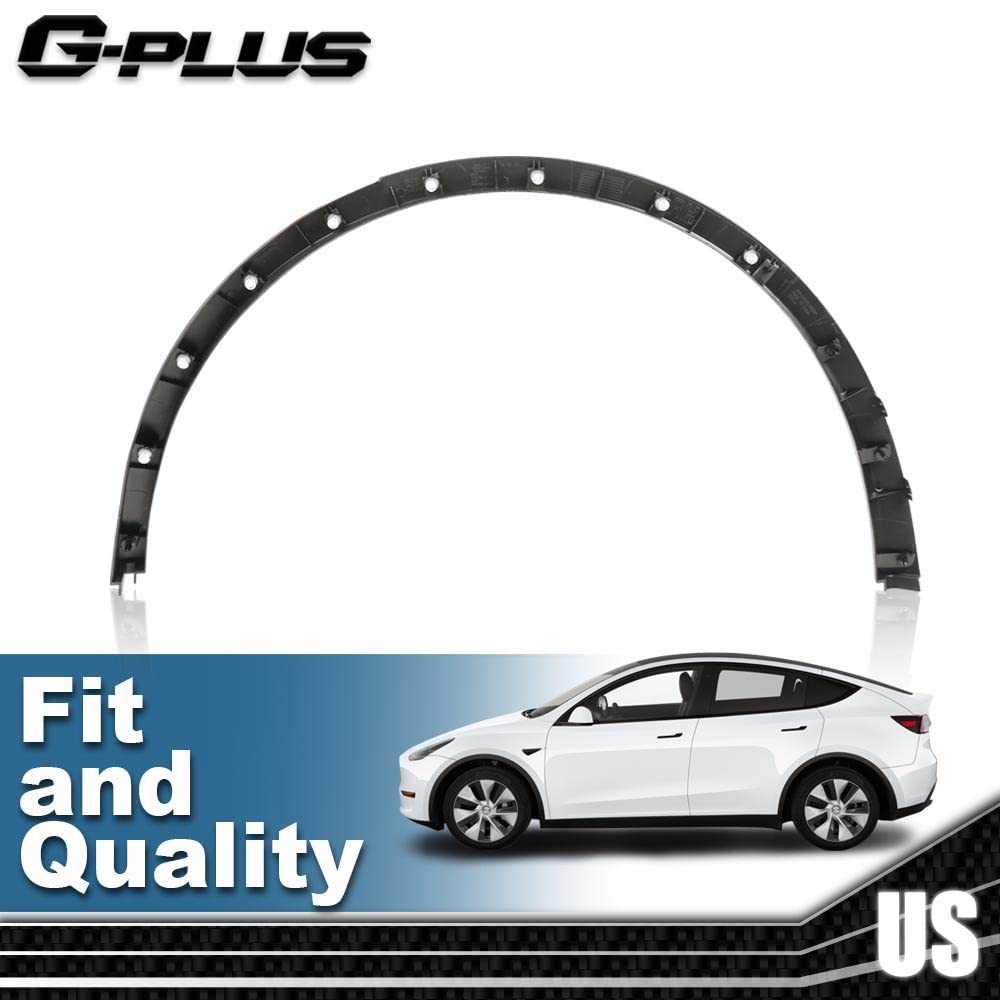 G-PLUS Fender Flares Compatible With 2020 2021 2022 2023 2024 Tesla Model Y MY, Wheel Fender Arch Molding Trim Black 149416400B,149418800B (Rear Right Passenger Side)