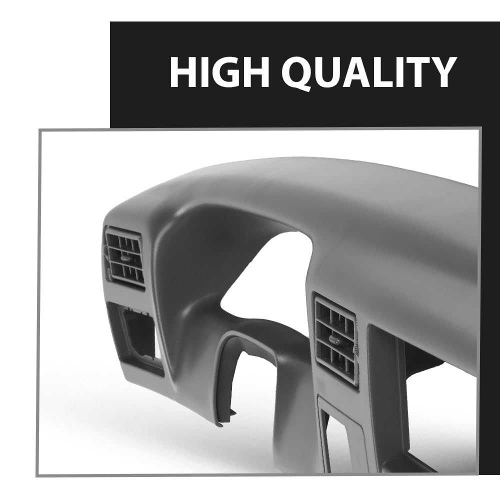 G-PLUS Dash Board Bezel Radio Cluster Trim Panel W/Hole, Compatible with Ford F250 F350 Super Duty 1999-2004 4x4 Switch, Dark Gray