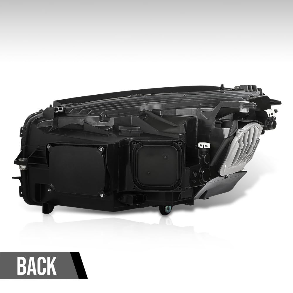 G-PLUS LED Headlight w/o AFS Right Passenger Side Compatible with Benz GLC 2016 2017 2018 2019 Without AFS 2539061401 Black