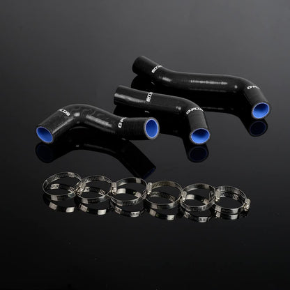 G-PLUS Silicone Radiator Hose Kit w/Clamps Compatible with Mazda MX5 MX-5 Miata NA6CE B6ZE 1.6L 1889-1993 (Black 3 PCS)