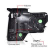 G-PLUS Headlights Assembly, Compatible with 2009-2014 Ford F150(Only Fit LED Style,NOt Fit without LED Style) Bumper Headlamps,Clear Lens Black Housing Clear Reflector,faros delanteros