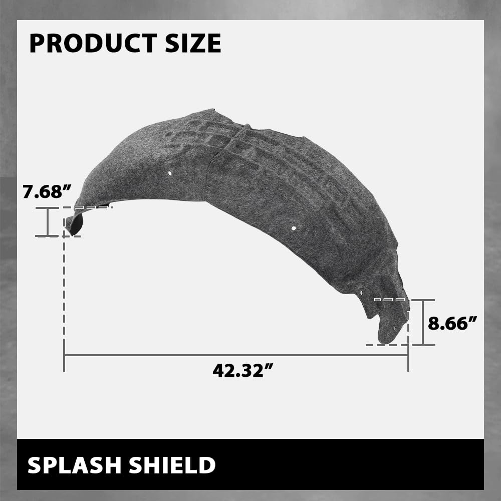 G-PLUS Front Left Fender Splash Shield, Compatible with Ford Focus 2012-2018, Driver Side, CP9Z-58278B51-A