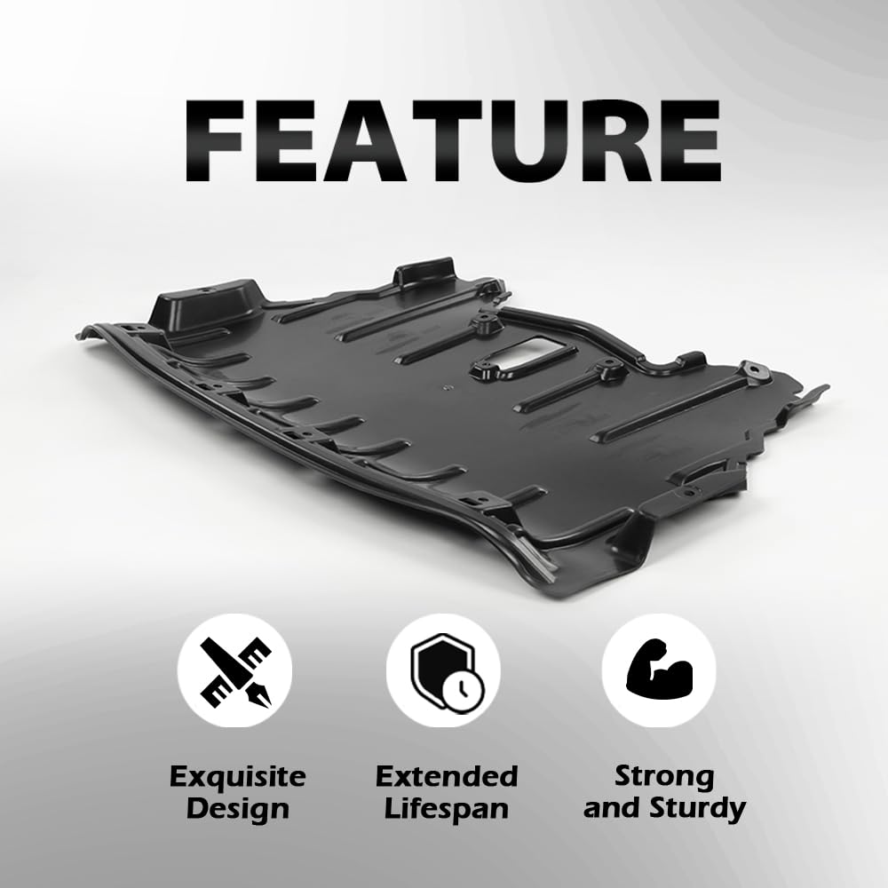G-PLUS Front Engine Splash Shield Compatible with BMW X5 3.0si 4.8i 2007-2008/Fit BMW X5 xDrive30i xDrive48i 2009-2010 51757158385 BM1228151