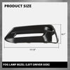 G-PLUS Front Bumper Fog Lamp Bezel Light Cover Left Driver Compatible with Honda Accord Sedan 2018-2020 Black