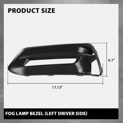 G-PLUS Front Bumper Fog Lamp Bezel Light Cover Left Driver Compatible with Honda Accord Sedan 2018-2020 Black