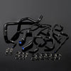 G-PLUS Silicone Radiator Coolant Hose Kit Clamps Compatible With 1999-2006 Volkswagen VW Golf Mk4 Turbo 1.8T Black