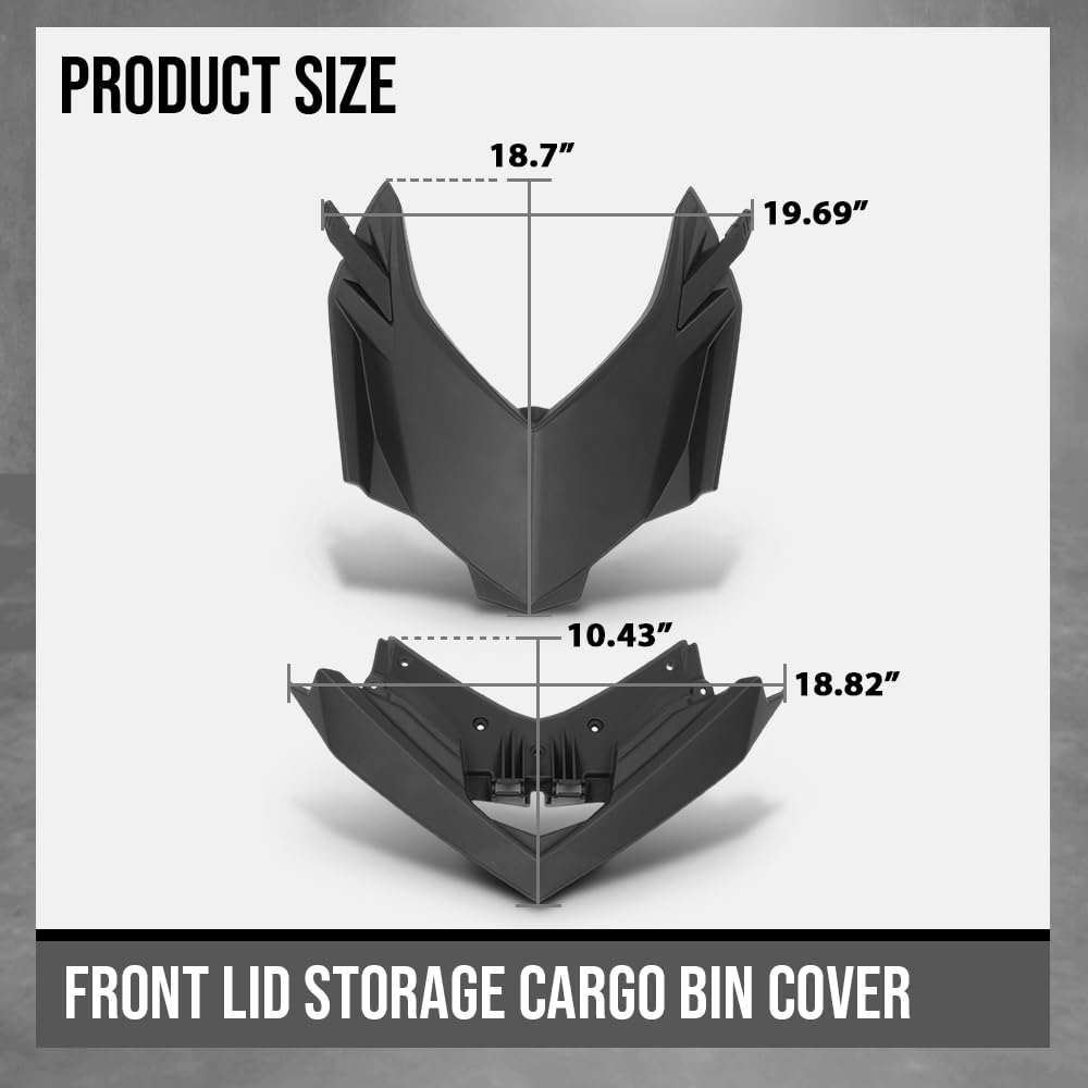 G-PLUS Front Deflector Lid Upper Storage Cargo Bin Cover Compatible with Sea-Doo Spark (2up / 3up) 2014-2022 Fit Sea-Doo Spark TRIXX (3up) 2019-2022 295100865, 295100553 Black