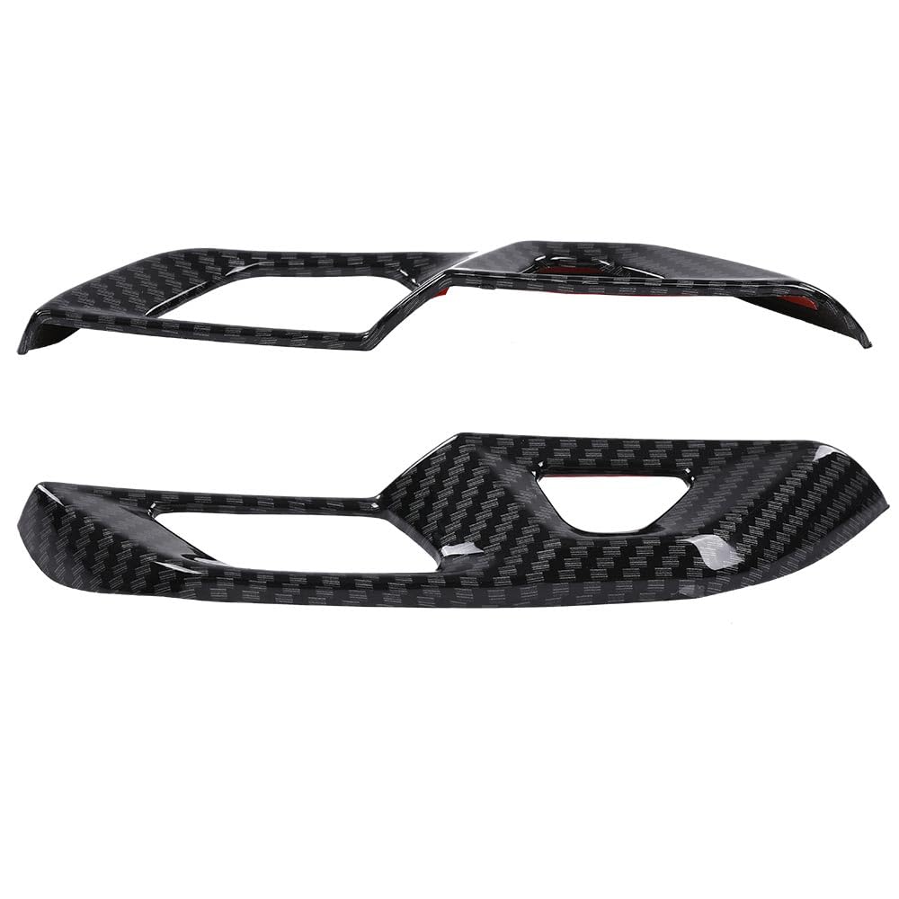 G-PLUS Carbon Fiber Door Lock Switch Button Panel Cover Trims Compatible with Chevy Corvette C8 2020 2021 2022 2023