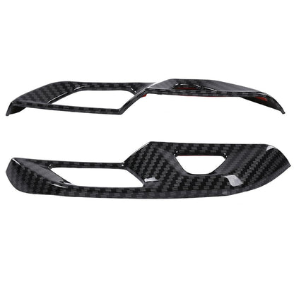 G-PLUS Carbon Fiber Door Lock Switch Button Panel Cover Trims Compatible with Chevy Corvette C8 2020 2021 2022 2023
