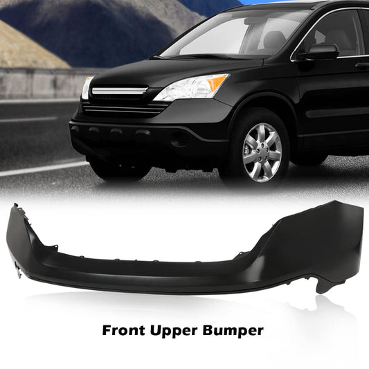 G-PLUS Front Upper Bumper Cover Fascia Primered Compatible with Honda CRV 2007 2008 2009, 191275642894, 71101SWAZZ00, HO1000251, Black
