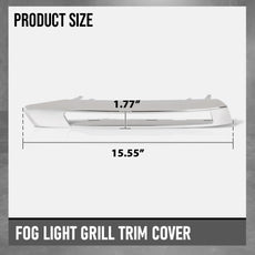 G-PLUS 2PCS Fog Light Grill Covers for Benz GL-Class 2008-2012 Silver Side View