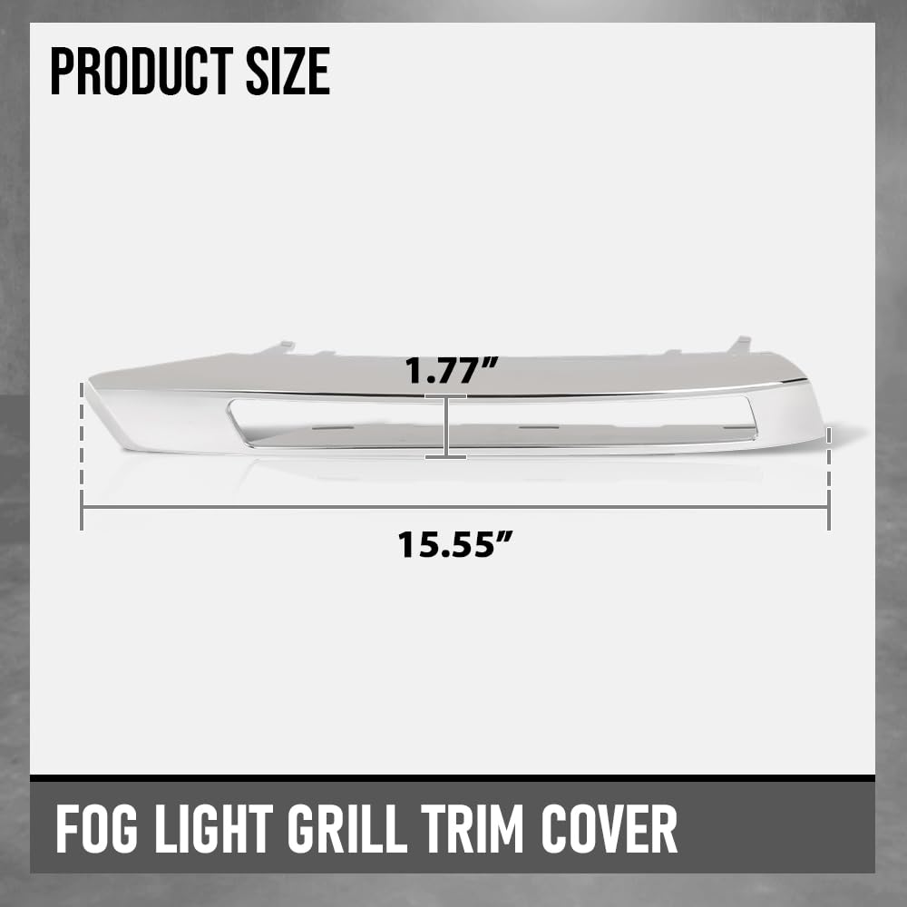 G-PLUS Pair Left Right Fog Light Grill Trim Cover Compatible with Benz X164 GL-Class 2008-2012 Fit GL350 Bluetec 4Matic 3.0L V6 - Diesel 2010-2012 1648847322, 1648847422 Silver