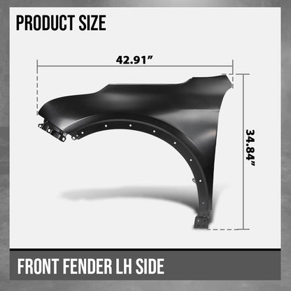 G-PLUS Front Left Fender Compatible with Cadillac XT4 (submodel: Luxury, Premium Luxury, Sport) 2019-2023 Left Driver Side Fender 84216122, GM1240412 Black
