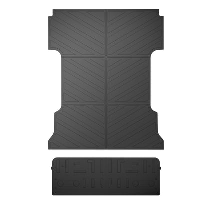 G-PLUS Floor Mats & Cargo Liner Compatible with Ford F150 2021-2025, Only Fit 6.5FT Long Truck Bed, NOT Fit Graduated Tailgate 1st Row All Weather Protection TPE Floor Liners Black 2PCS
