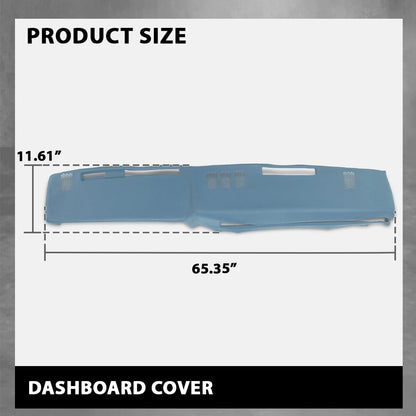 G-PLUS TPE Dash Cover Dashboard Compatible with GMC Chevy Full Size Pickup 1981-1987,Fit GMC Chevy SUV 1981-1991 Light Blue