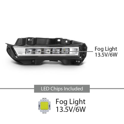 G-PLUS LED Fog Lights w/Wiring + Switch + Covers Set Compatible with Honda HRV HR-V Sport Utility 4-Door 2019-2022 71106T7AJ10,HO1038158,HO2603104 Black
