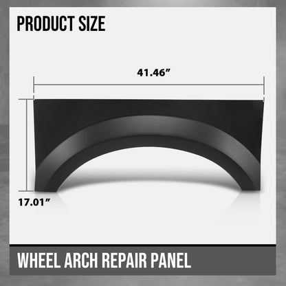 G-PLUS Rear Wheel Arch Repair Patch Panel Pair Fit Ford F250 Super Duty Truck 1999-2010 Fit Ford F350 Super Duty / F450 / F550 1999-2010 Truck without Dual Rear Wheel Flare Mounting Holes Black