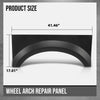 G-PLUS Rear Wheel Arch Repair Patch Panels Fit Ford F250 Super Duty Truck 1999-2010, Fit Ford F350 Super Duty / F450 / F550 1999-2010 Truck w/o Dual Rear Wheel Flare Mounting Holes, Black
