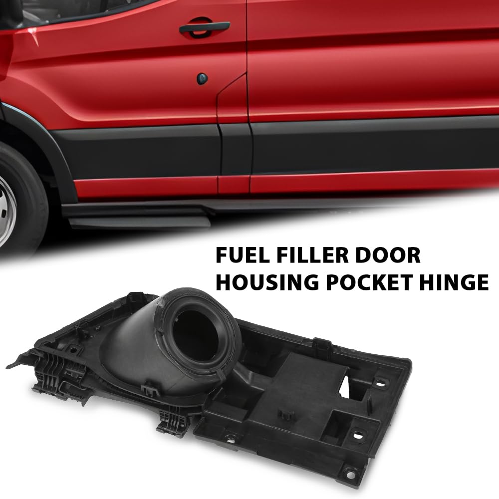 G-PLUS Fuel GAS Filler Door Housing Pocket w/Hinge Compatible with 2015-2023 Ford Transit 150 250 350 350HD Van with Gasoline Engine CK4Z-5427936-A CK4Z-5427936-F CK4Z-5427936-J