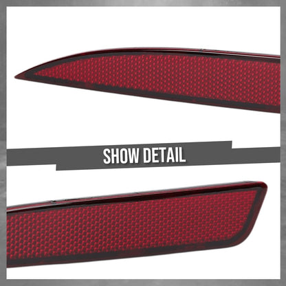 G-PLUS Rear Light Reflector Compatible with VW Scirocco 2009-2017 1K8945105B Red