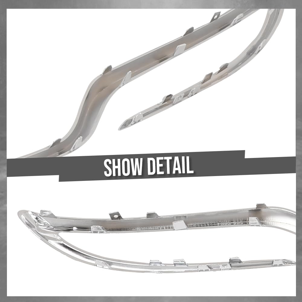 G-PLUS Rear Bumper Molding Chrome Compatible with Benz C300 Sedan 2015-2018 Fit Models Without AMG Styling Package 2058851621, MB1144119 Silver