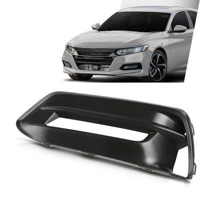 G-PLUS Front Bumper Fog Lamp Bezel Light Cover Left Driver Compatible with Honda Accord Sedan 2018-2020 Black
