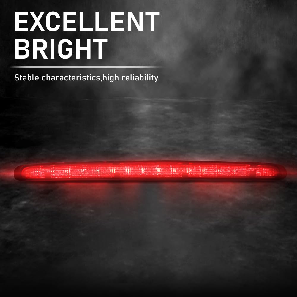 G-PLUS Rear 3rd Third Brake Light, Compatible with Benz X164 W251 V251 GL/R Class 2005-2012, High Mount Stop Lamp, Red Lens, A2518201156, 2518201156
