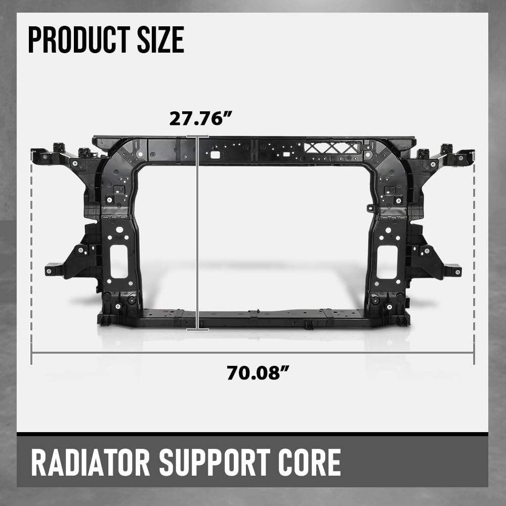 G-PLUS Radiator Support Core Compatible with Hyundai Palisade 2020-2022 64101S8000, HY1225214 Black