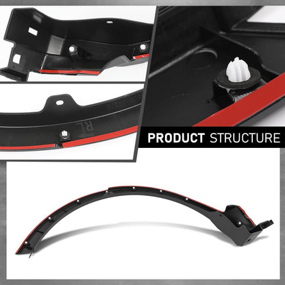 G-PLUS Rear Wheel Arch Molding Fender Trim Left Driver Side Compatible with Toyota Rav4 2016-2018 TO1790107, 756060R060, 75606-0R060, 75606 0R060 Black
