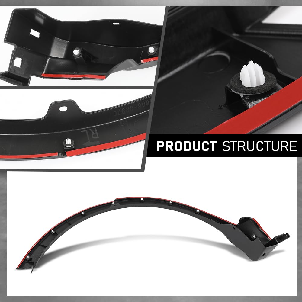 G-PLUS Rear Left Fender Flare Compatible with Toyota RAV4 2016 2017 2018 Wheel Arch Molding Fender Trim TO1790107, 756060R060, 75606-0R060, 75606 0R060