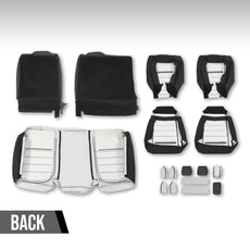 G-PLUS Seat Covers Full Set for Dodge Challenger SE SXT RT 2011-2014 Black Close-up View