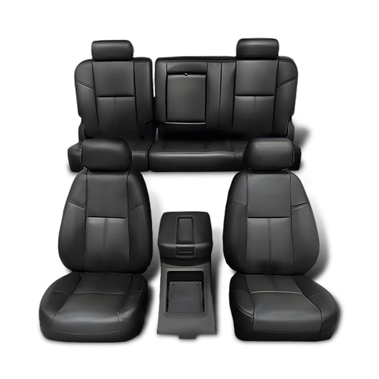 G-PLUS Seat Cover Compatible with Chevy Silverado/GMC Sierra 1500 2500HD 3500HD 2007 2008 2009 2010 2011 2012 2013 Black