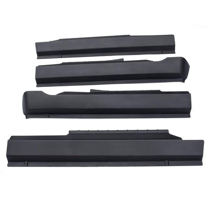 G-PLUS Rocker Panel Guard Sill Trim Compatible with 2009-2018 Dodge Ram Crew Cab,Rocker Panel Protector Guard Cover Trim Matte Black Textured Finish 14064