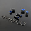 G-PLUS Silicone Hose Intercooler Turbo Clamps kit Compatible With Subaru Impreza GC8 EJ20 VERS 5-6 WRX STI 1999-2000 4PCS,Black