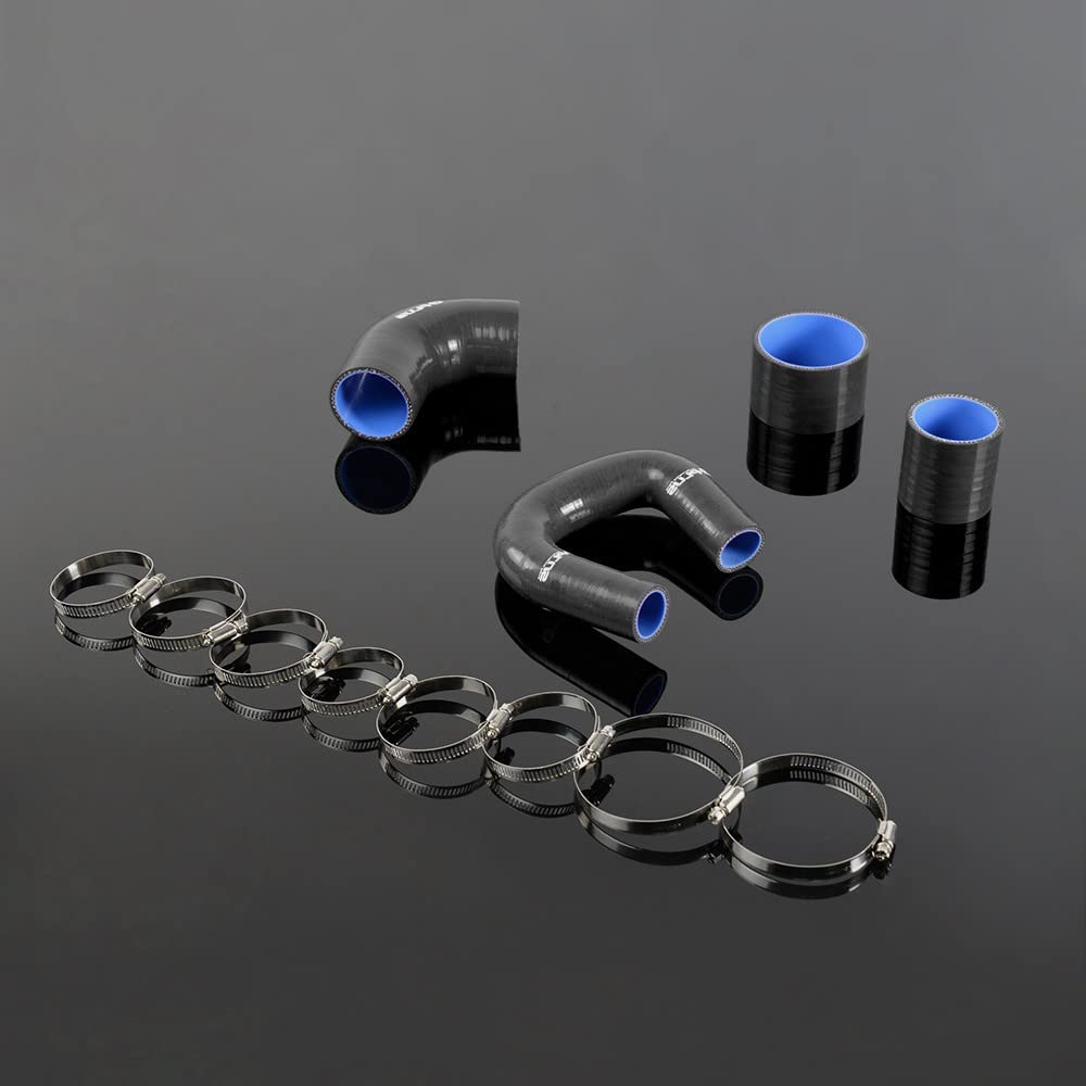 G-PLUS Silicone Hose Intercooler Turbo Clamps kit Compatible With Subaru Impreza GC8 EJ20 VERS 5-6 WRX STI 1999-2000 4PCS,Black