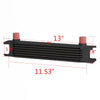 G-PLUS Universal 7 Row AN10-10AN Aluminum Engine Transmission Oil Cooler Black