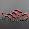 G-PLUS Silicone Radiator Hose Kit w/Clamps Compatible with Mazda MX5 MX-5 Miata NA6CE B6ZE 1.6L 1889-1993 (Red 9 PCS)