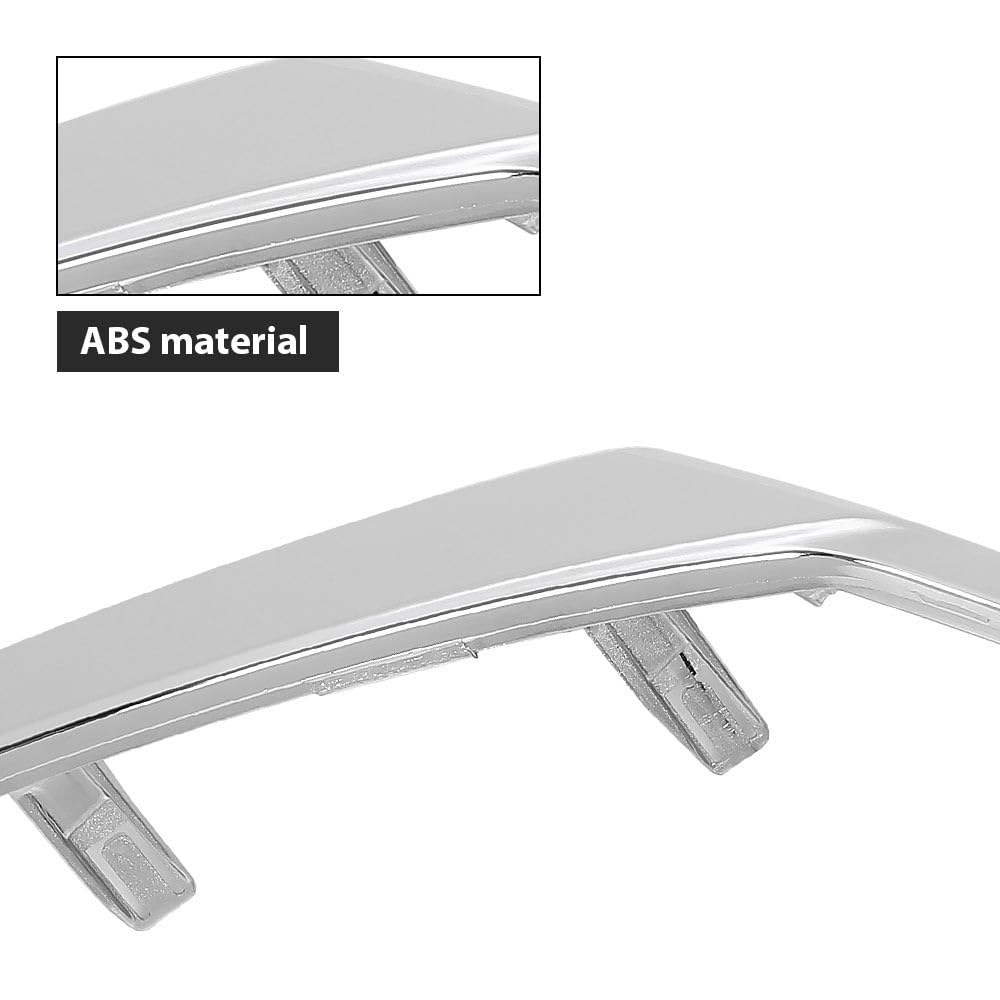 G-PLUS Front Left Side Bumper Cover Molding Chrome Trim 1pc Silver Compatible with Nissan Kicks 2021-2023 (For S And SV Models) NI1046111, 191275878064, 620755R00A
